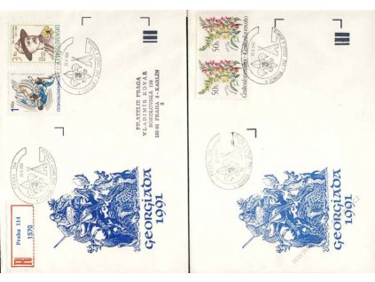1991, Praha, Georgiada 1991, 2 ks pamětních obálek
