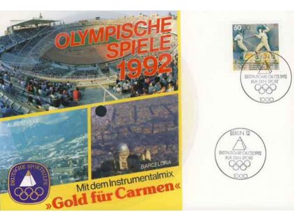 1992, DR Berlin, pamětní list s gramofonovou deskou, A5