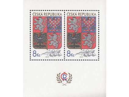 1993, aršík 8Kč Znak ČR, Nr.A10, **