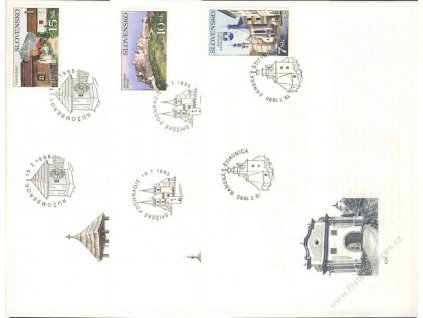 1995, FDC 71-73 Krásy našej vlasti