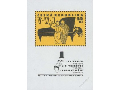 1995, 22Kč aršík Osvobozené divadlo, Nr.A87, **