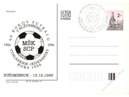 1996, 90 rokov futbalu v Ružomberku, privátní