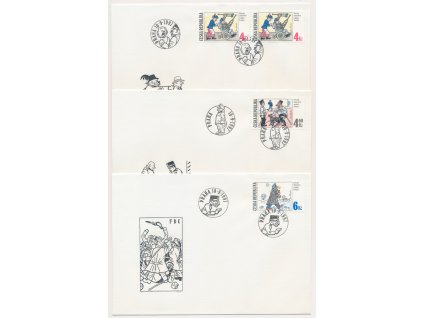 1997, FDC 153-155 Osudy dobrého vojáka Švejka