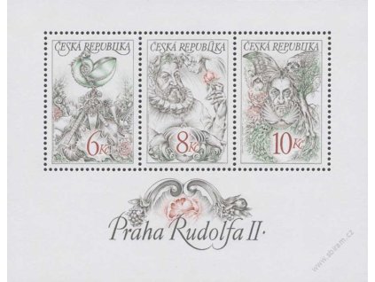 1997, 6-10Kč aršík Praha Rudolfa II., Nr.A146-148, **