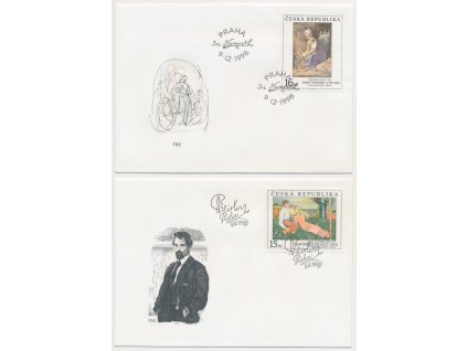 1998, FDC 202-203 Umění 1998 II.