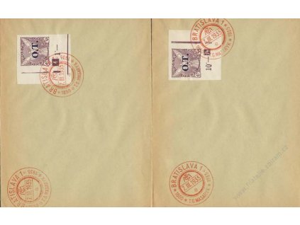 1935, 2 ks dopisů se zn. 10h O.T. s DČ