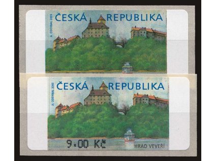 2000, 9Kč Veveří, světlá a tmavá obloha, Nr.AU1B