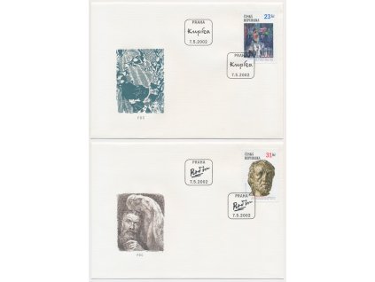 2002, FDC 321-322 Česká kultura