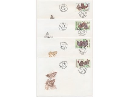 2002, FDC 326-329 Ohrožení motýli