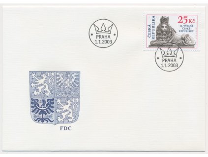 2003, FDC 346 10. výročí České republiky