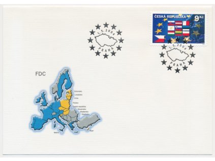 2004, FDC 395 Deset nových členských zemí EU