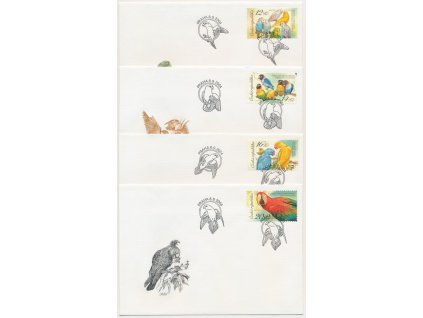 2004, FDC 409-412 Papoušci