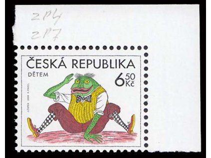 2004, 6.50Kč Žabák, DV - nedotisk červené barvy, **