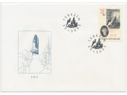 2005, FDC 422 Petr Ginz, Měsíční krajina