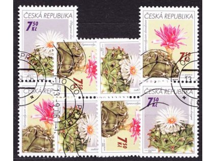 2006, 7.50-10Kč Kaktusy, soutisky, razítkované