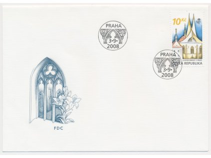 2008, FDC 571 Klášter Emauzy v Praze