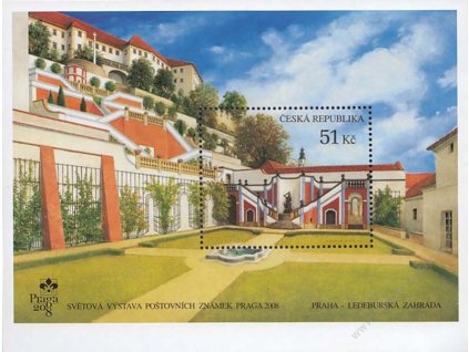 2008, 51Kč aršík Ledeburská zahrada, Nr.A562, **