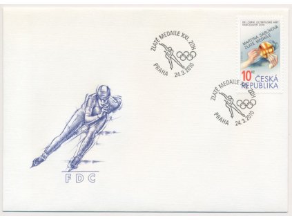 2010, FDC 626 Zlatá medaile XXI. ZOH