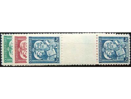 1935, 50h-2Kč meziarší sv.Metoděj, meziarší, Nr.292-4, **