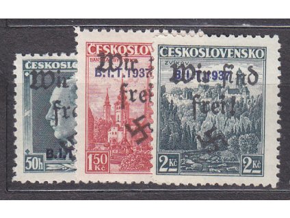 50h-2Kč BIT, série s přetiskem WIR SIND FREI, **