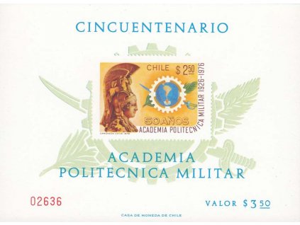 Chile, 1976, 2.50P Vojenská akademie, pamětní tisk, Nr.858, (*)