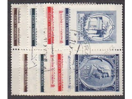 30h-2.50K Mozart, L+P kupony, Nr.68-71, razítkované, ilustrační foto