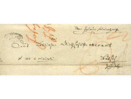 Iglau, skládaný dopis z roku 1832