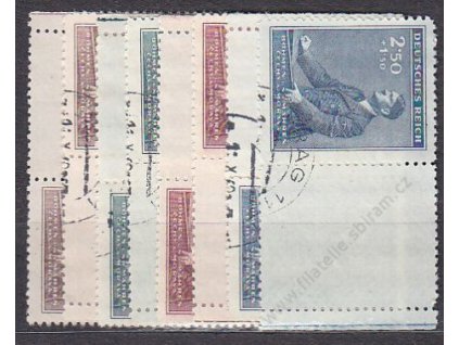 30h-2.50k Hitler, L+P kupony, Nr.74-7, razítkované, ilustrační foto