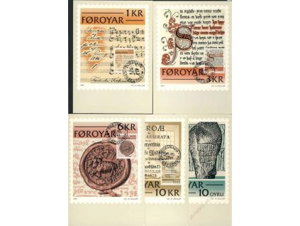 Foroyar, 1981, 5 ks Carte Maxima, dv roh