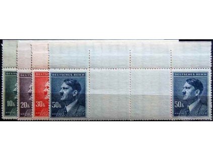 1942, 10-50K Hitler, Nr.96-9,VK5, horní ok