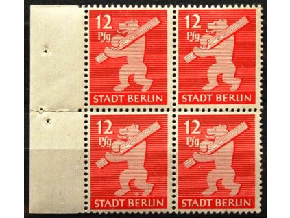 Berlin a Brandenburg, 1945, 12Pf Medvěd, **