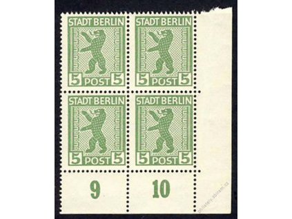 Berlin a Brandenburg, 1945, 5Pf MiNr.1AXII, **