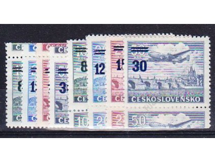 1949, 8/10-30/50Kčs letecké, Nr.L29-32, KH+KD, **