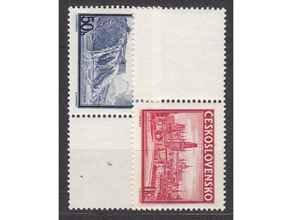 50h a 1Kč PRAGA, L+P kupon z aršíku, Nr.342-3K, **