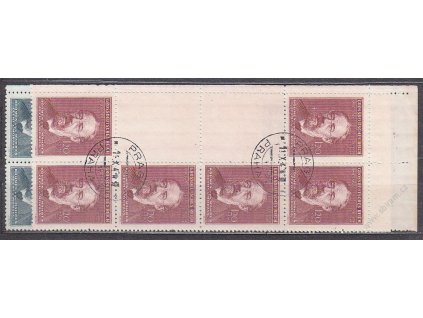 1944, 60-120h Smetana, levé horní roh. podkovy, Nr.118-19, razítkované, ilustrační foto