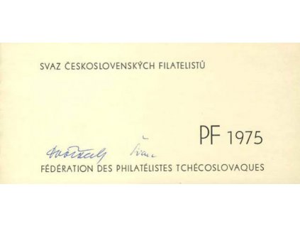 1975, PF 1975 SČF, podlouhlý formát, 2list
