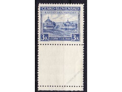 1939, 3K Chust, dolní kupon, Nr.351, **, ilustrační foto