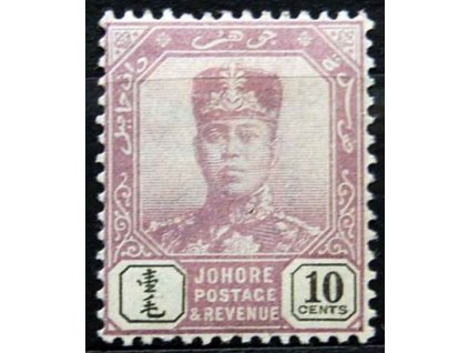 Malaisie, Johor, 1904, 10C Sultán, těžší *