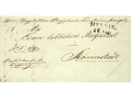 Melnik, skládaný dopis z roku 1846