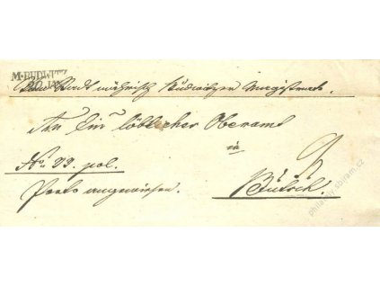 M:Budwitz, dopis z roku 1845, stopy stáří