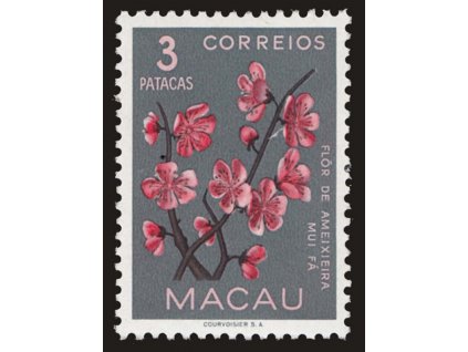 Macau, 1953, 3P Květiny, MiNr.402, **