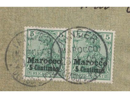Maroko, 1905, DR Tanger, výstřižek