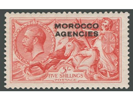 Maroko, 1935, 5Sh Jiří V., MiNr.74, * po nálepce, dv