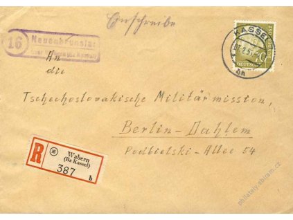 BRD, 1955, Čs. vojenská mise Spoj. kontrolní rady,