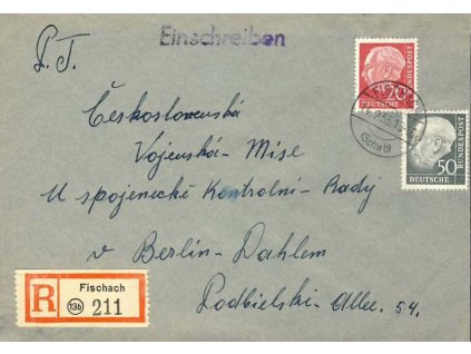 BRD, 1955, Čs. vojen. mise Spojenecké kontrolní rady,