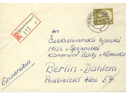 BRD, 1955, Čs. voj. mise Spojenecké kontrolní rady