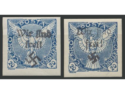 20h Novinová, WIR SIND FREI, ** , 2 kusy - různé svastiky