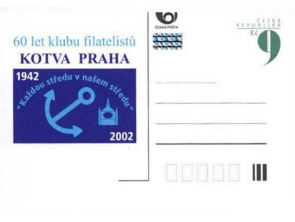 PP 412 60. let klubu filatelistů Kotva