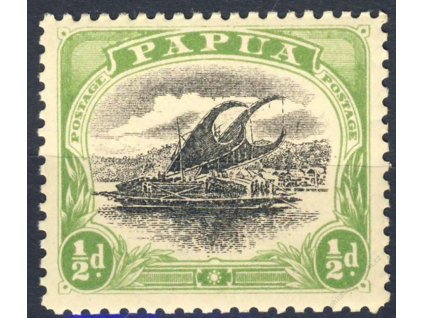 Papua, 1907, 1/2P Loď, MiNr.32, **