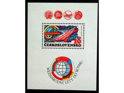 1980, 10Kčs aršík Interkosmos, Nr.A2434A, **